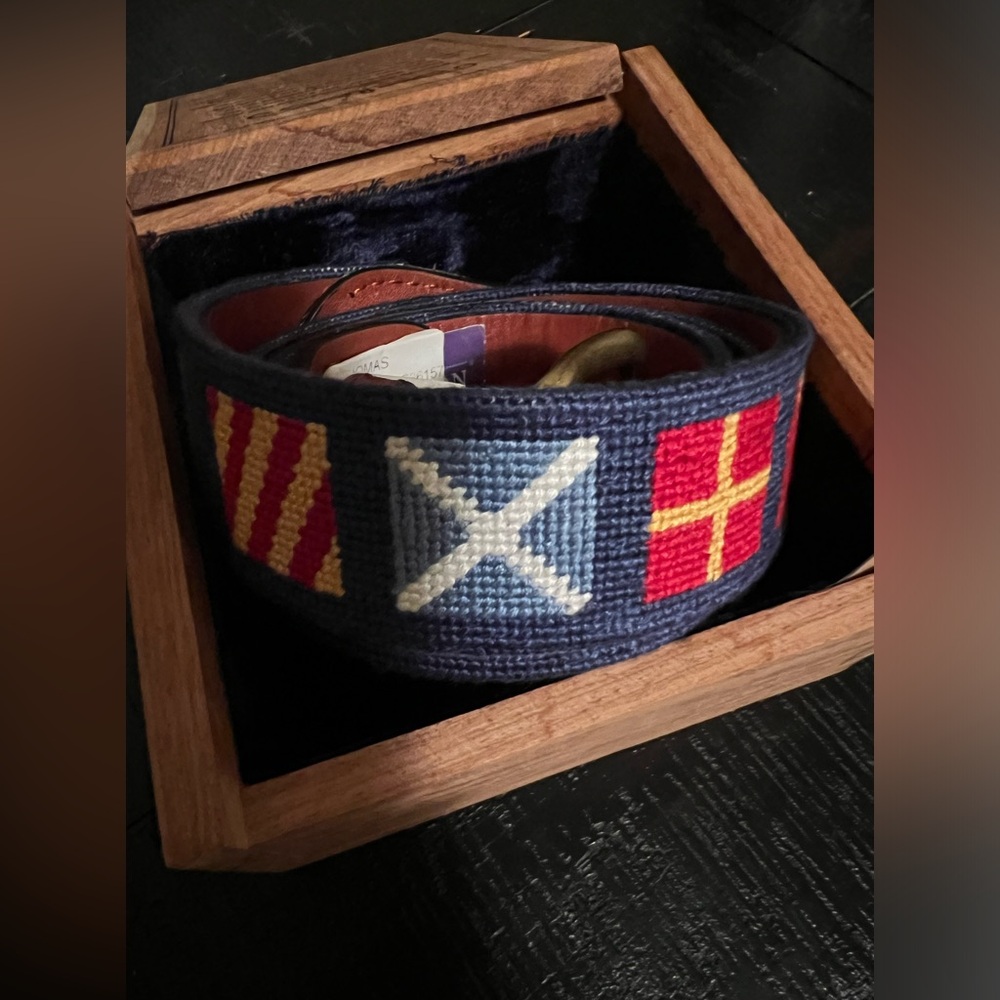 NWT Dark n’ Stormy Needlepoint Belt